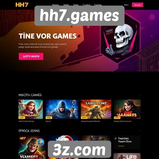 Acessibilidade e design do site hh7.games analisados